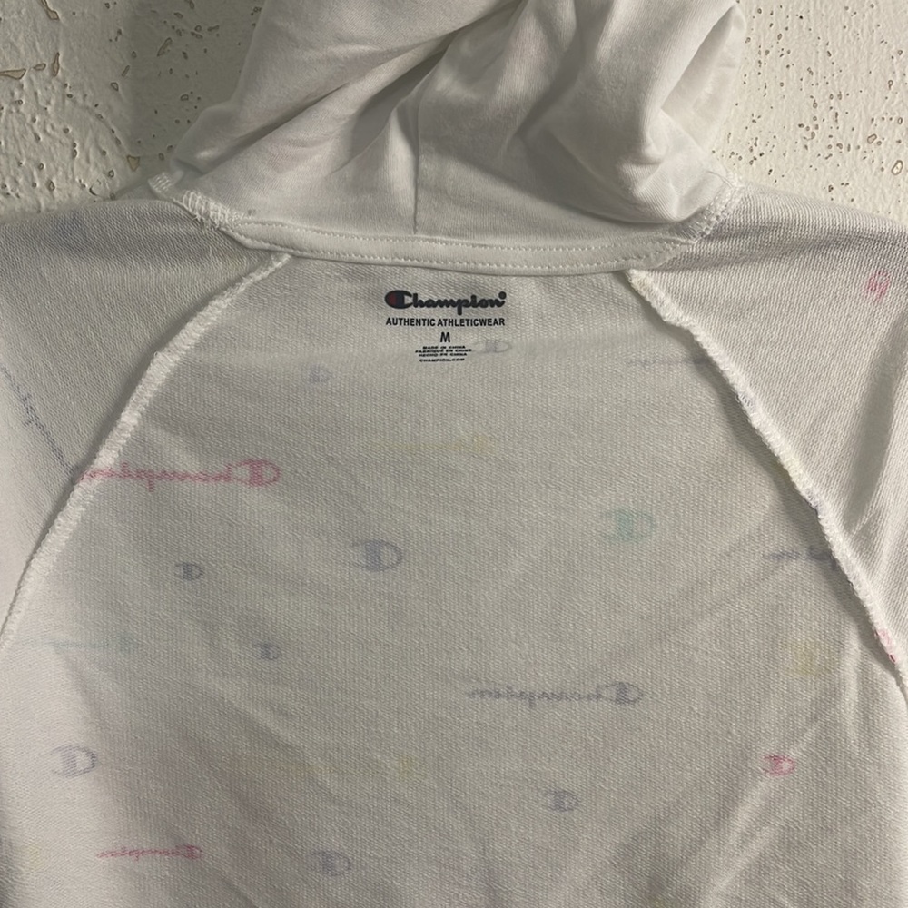 Champion Girls' Multicolor Logo Script French Terry Pullover Hoodie - Picture 6 of 8